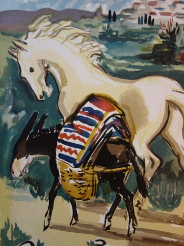 Cheval et âne en Provenc de Yves Brayer, Impresión a la venta en Singulart