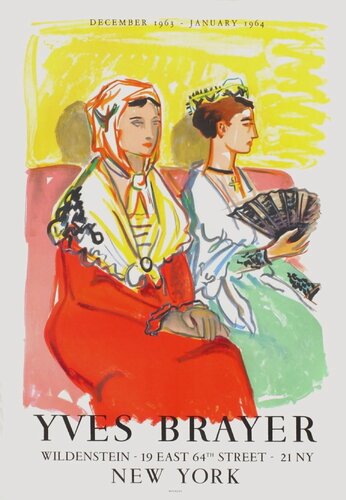 Expo 63 - Les arlésiennes aux robes de couleur de Yves Brayer, Impresión a la venta en Singulart