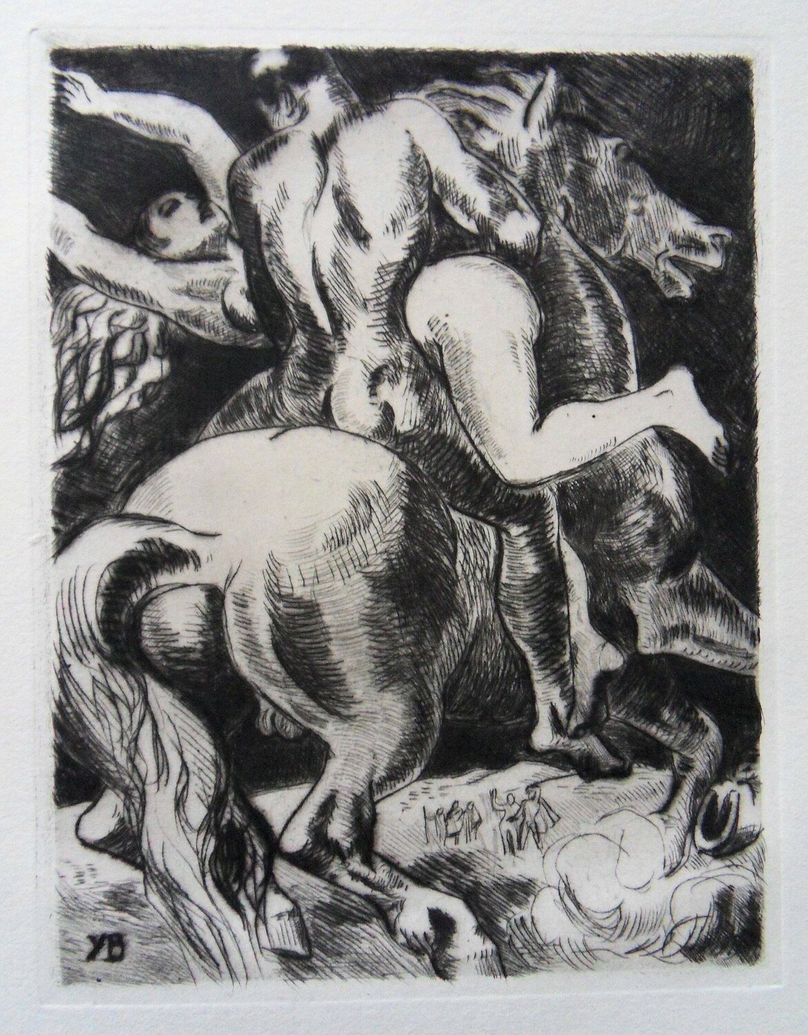 L'enlèvement des Sabines Yves Brayer Print for sale