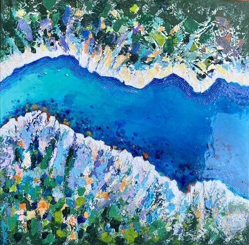 Bleu miroir van Sonia Di Maccio, Schilderij te koop op Singulart