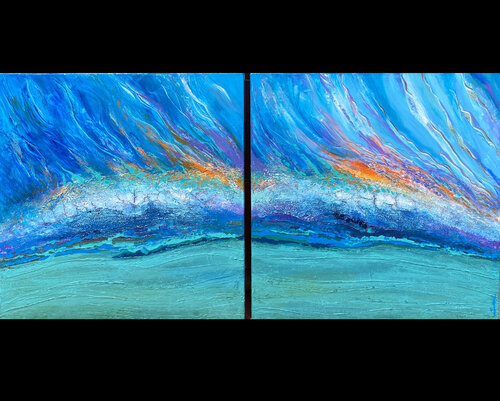 Vertige de la mer (diptyque) par Sonia Di Maccio, Peinture en vente sur Singulart
