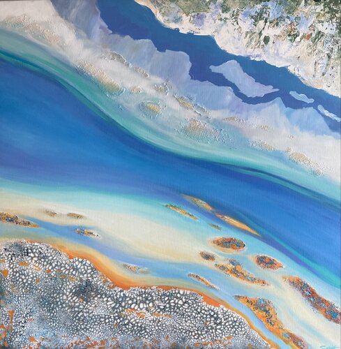 Douceur bleutée par Sonia Di Maccio, Peinture en vente sur Singulart
