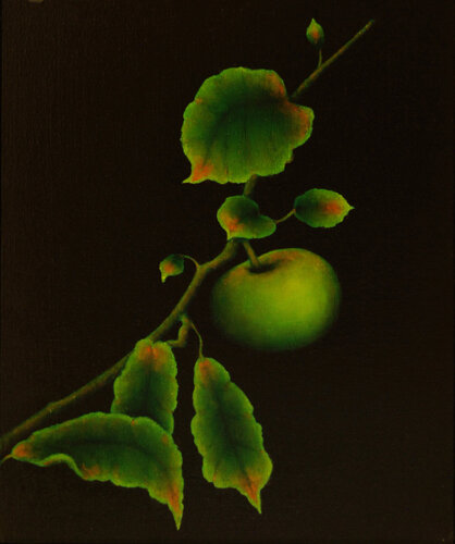Green Apple Composition von Carolyn Adams, Malerei kaufen auf Singulart
