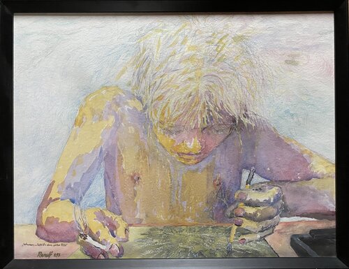 Schwarz und Weiß und das gelbe Bild de Ranulf Streuff, Pintura a la venta en Singulart