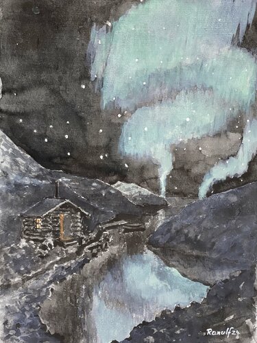 Unter dem Nordlicht van Ranulf Streuff, Schilderij te koop op Singulart