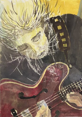 Gitarrist di Ranulf Streuff, Pittura in vendita su Singulart