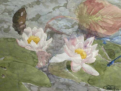 Seerosen par Ranulf Streuff, Peinture en vente sur Singulart