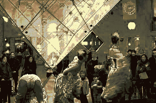 CAN-CAN AT THE LOUVRE MUSEUM. PARIS. FRANCE von Pablo Guillamon, Fotografie kaufen auf Singulart