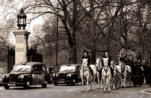 CARRIAGES AT BUCKINGHAM PALACE. LONDON di Pablo Guillamon, Fotografia in vendita su Singulart