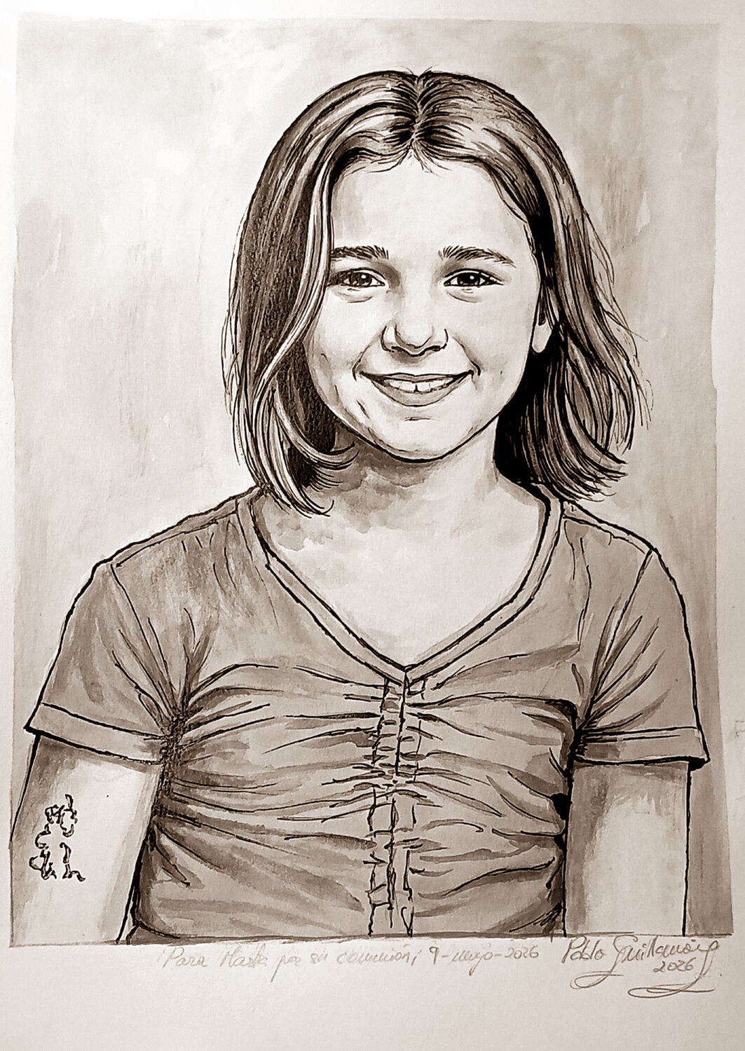 Portrait of a girl-1-at request Pablo Guillamon Originalgemälde zu verkaufen