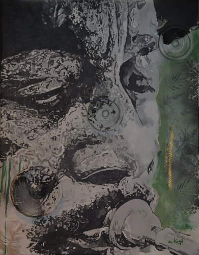 Jungle blues par Monique de Kruijk, Peinture en vente sur Singulart