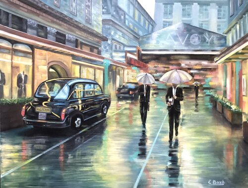 Savoy Rain Symphony van Eva Bazhenova, Schilderij te koop op Singulart