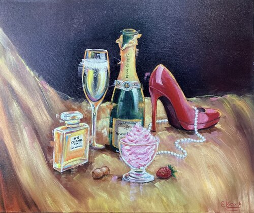 Elegance Uncorked von Eva Bazhenova, Malerei kaufen auf Singulart