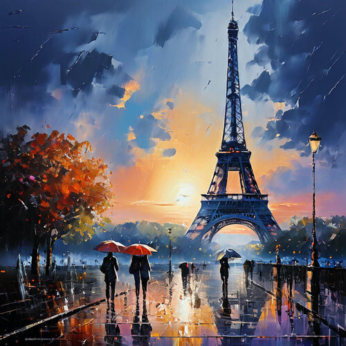 Eternal Elegance: The Eiffel's Majesty de Eva Bazhenova, Digital a la venta en Singulart