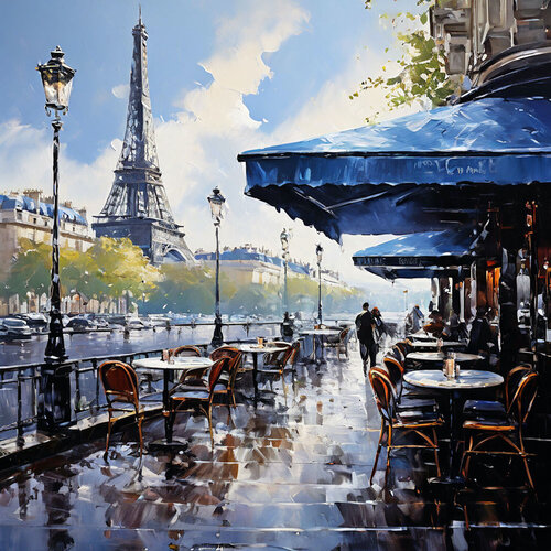 Parisian Reverie: A Skyline Symphony von Eva Bazhenova, Digital kaufen auf Singulart