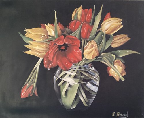 Blossoms of Serenity by Eva Bazhenova, Painting for Sale on Singulart