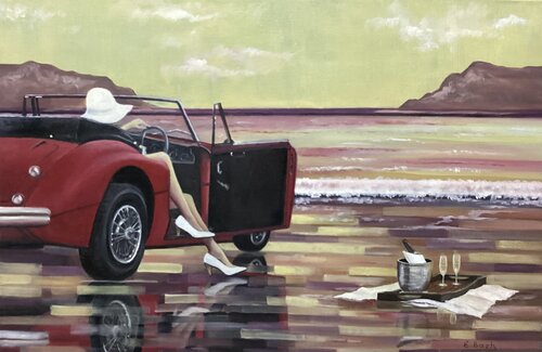 Picnic at the Sea Shore von Eva Bazhenova, Malerei kaufen auf Singulart
