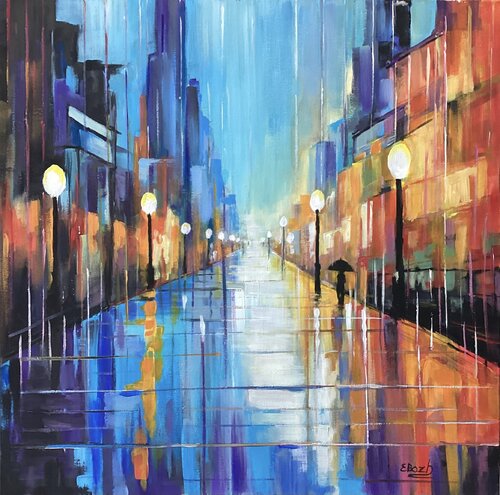 Echoes of the Avenue von Eva Bazhenova, Malerei kaufen auf Singulart