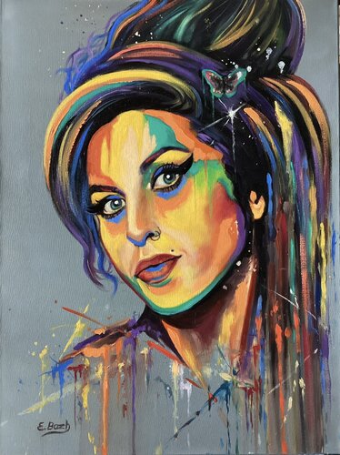 Timeless Soul: A Tribute to Amy Winehouse di Eva Bazhenova, Pittura in vendita su Singulart