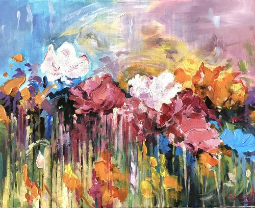 Whisper of Peonies  Dream von Eva Bazhenova, Malerei kaufen auf Singulart