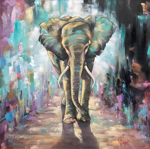 Majestic Guardian van Eva Bazhenova, Schilderij te koop op Singulart