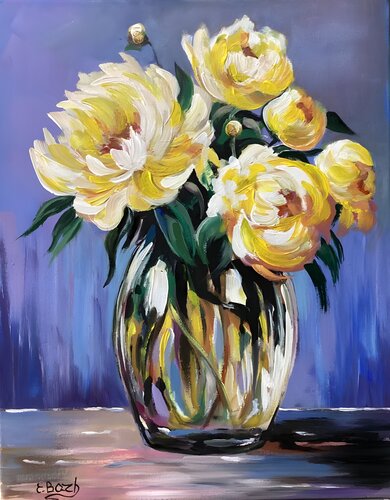 Peonies di Eva Bazhenova, Pittura in vendita su Singulart
