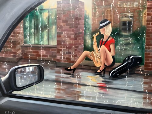 Melody of the rain von Eva Bazhenova, Malerei kaufen auf Singulart