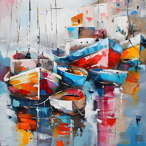 Harbour of Hues von Eva Bazhenova, Digital kaufen auf Singulart