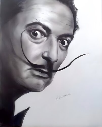 Portrait of Surrealism: Salvador Dali by Eva Bazhenova, Painting for Sale on Singulart