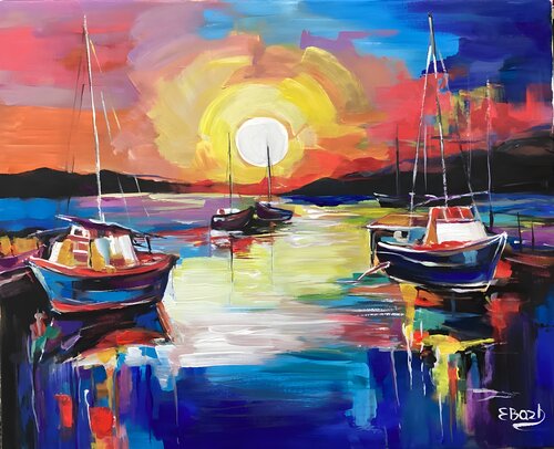 Glorious Sunset von Eva Bazhenova, Malerei kaufen auf Singulart