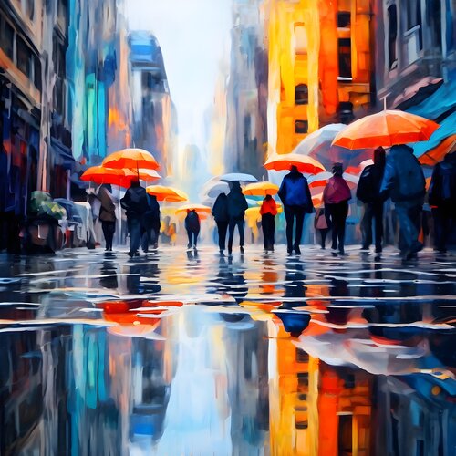 Rainy Reflections von Eva Bazhenova, Digital kaufen auf Singulart