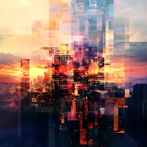 City Sunset di Eva Bazhenova, Digitale in vendita su Singulart