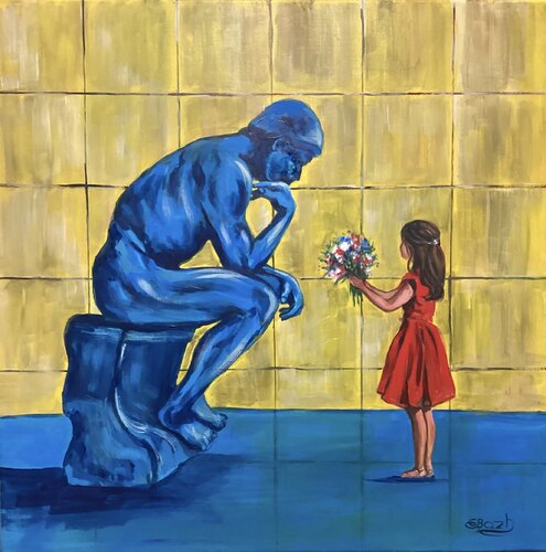 Bridging Silence with Kindness von Eva Bazhenova, Malerei kaufen auf Singulart