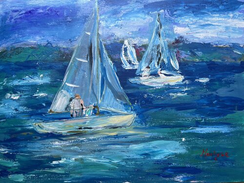 Serenity on the Lake von Marlyse Ruess, Malerei kaufen auf Singulart