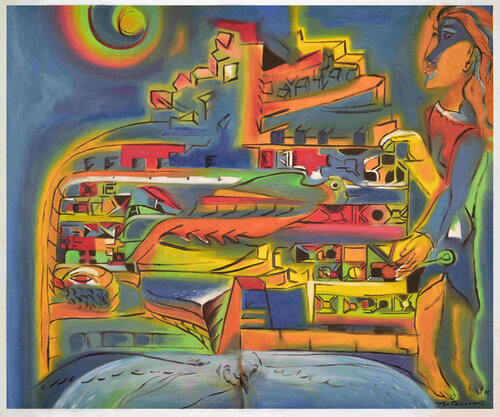 INGAPIRCA Y LOS ENIGMAS di Miguel Betancourt, Pittura in vendita su Singulart