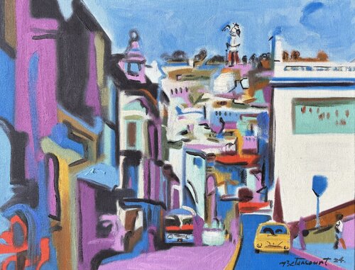 LUGAR ICÓNICO DE LA CIUDAD van Miguel Betancourt, Schilderij te koop op Singulart