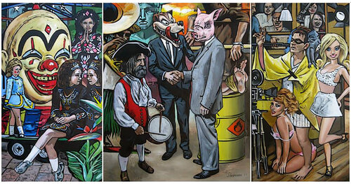 Pop Culture and the New Retirement Heist di Timothy Shannon, Pittura in vendita su Singulart