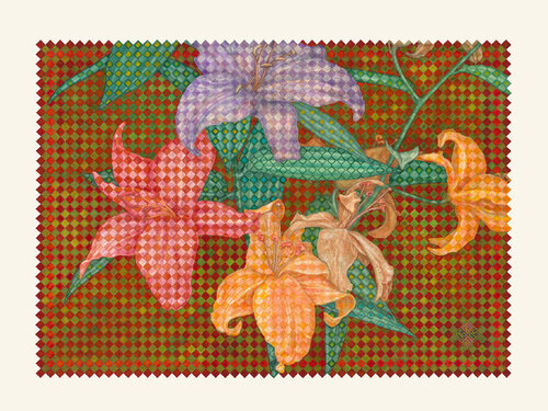 Moonflowers_3_80x60_PRINT di Dobri Gjurkov, Stampa in vendita su Singulart