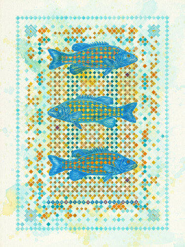 Fish Like You And Me GICLÈE PRINT di Dobri Gjurkov, Stampa in vendita su Singulart