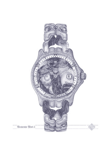 Memento Mori II BLUE van Dobri Gjurkov, Afdruk te koop op Singulart