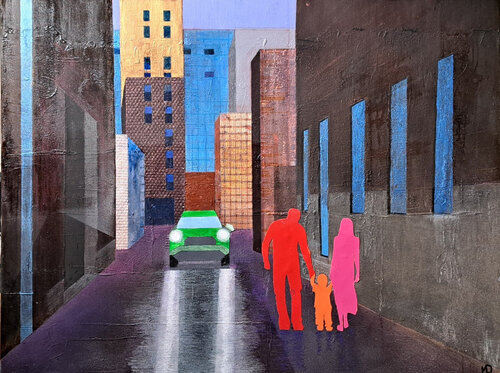 Marcher ensemble malgré tout by michel dubouloz, Painting for Sale on Singulart