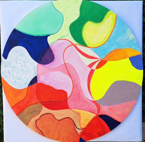 Eclat d'Elle  ( tondo) von michel dubouloz, Malerei kaufen auf Singulart