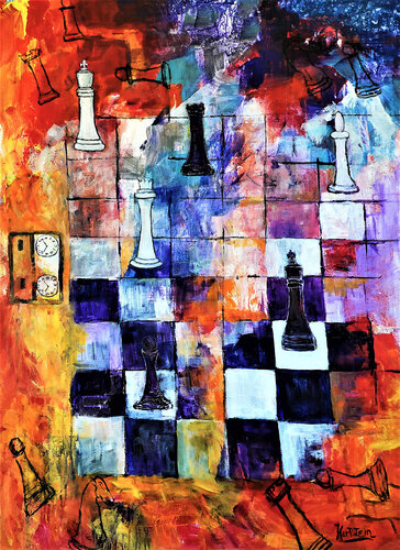 Chess di Michael Hartstein, Pittura in vendita su Singulart