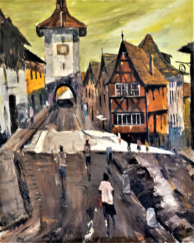 European Town van Michael Hartstein, Schilderij te koop op Singulart