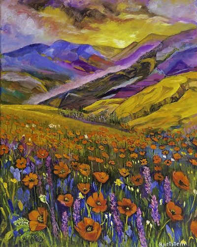 Poppy Dreams par Michael Hartstein, Peinture en vente sur Singulart