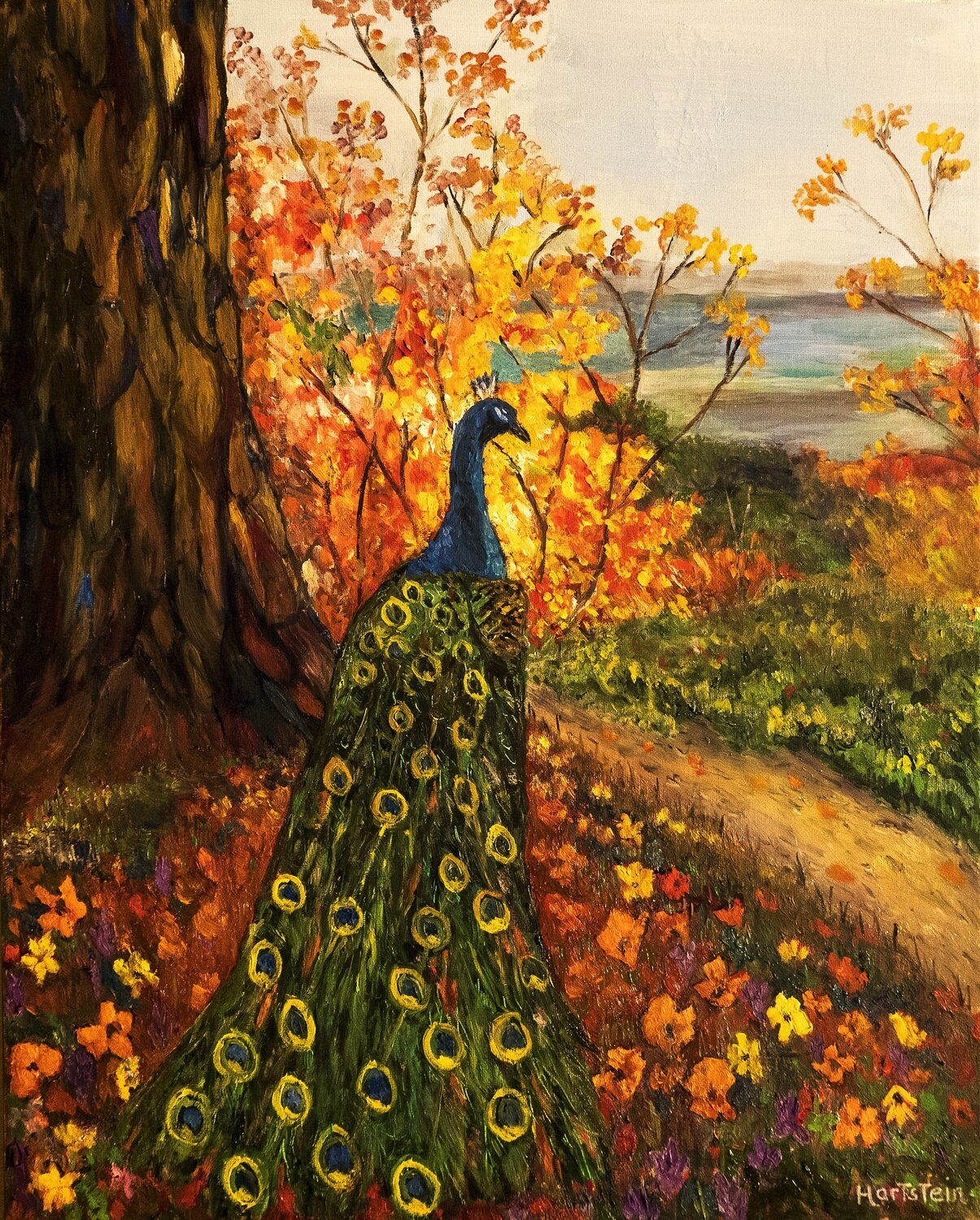 Peacock On The Hill Michael Hartstein