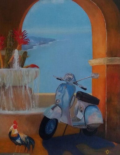 Mediterraner Traum van Antonio Visciano, Schilderij te koop op Singulart