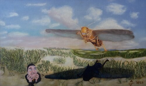 Ungeheuer im Gras van Antonio Visciano, Schilderij te koop op Singulart