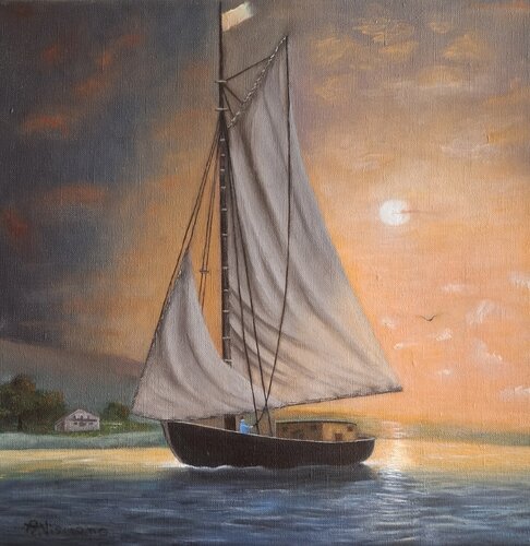 Meer, Sonne und Reise van Antonio Visciano, Schilderij te koop op Singulart