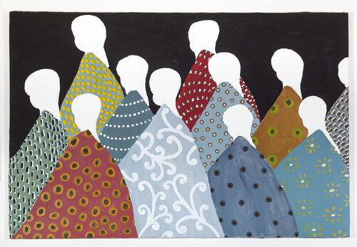 Donne Vulcano In Cammino by Gabriella Gallo, Painting for Sale on Singulart